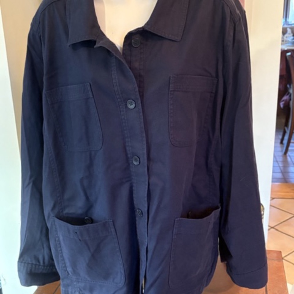 Talbots Navy Shirt Jacket  Navy 2X